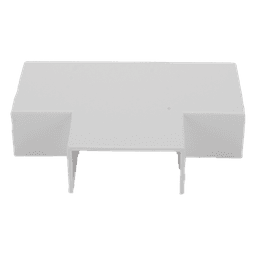 Sección en "T" color blanco de PVC auto extinguible, para canaletas TMK1735, TMK1735SD (5340-02001)