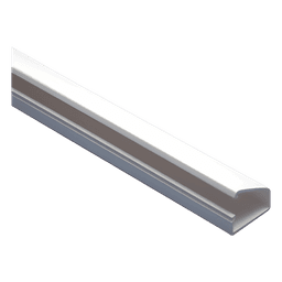 Canaleta blanca tipo bisagra de PVC auto extinguible, con cinta adhesiva, paquete con 4 piezas de 20x10x1100mm (5101-01272) 