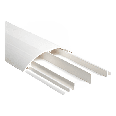 Ducto media caña color blanco de dos vias, de PVC auto extinguible,  90.5 x 19.7 x 1220mm (9400-01250)