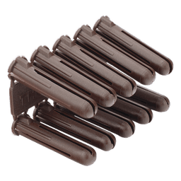 Taquete cafe 5/16" para tornillo 10mm x 1 3/4" (100pzs) (1104-04100) 