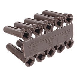 Taquete cafe 5/16" para tornillo 10mm x 1 3/4" (100pzs) (1104-04100) 