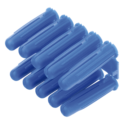 Taquete azul 3/8" para tornillo 12mm x 2" (100pzs) (1105-05100) 