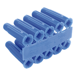 Taquete azul 3/8" para tornillo 12mm x 2" (100pzs) (1105-05100) 