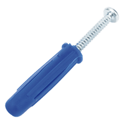 Taquete azul 3/8" para tornillo 12mm x 2" (100pzs) (1105-05100) 