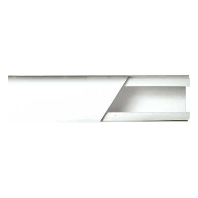 Canaleta color blanco de PVC auto extinguible de una vía, 20 x 17 tramo 2.5m (5201-01250)