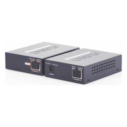 Kit Transmisor y Receptor PoE de Largo Alcance Sobre Coaxial Hasta 1 km