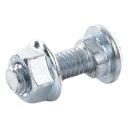 Tornillo + tuerca milimétrico, con acabado Electro Zinc