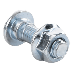 Tornillo + tuerca milimétrico, con acabado Electro Zinc