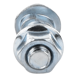 Tornillo + tuerca milimétrico, con acabado Electro Zinc
