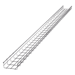 Charola Tipo Malla 66/150 mm, Acabado Electro Zinc, Hasta 158 Cables Cat6, Tramo de 3 Metros