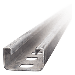Unicanal perforado 4x2, 3000 mm, con acabado Electro Zinc