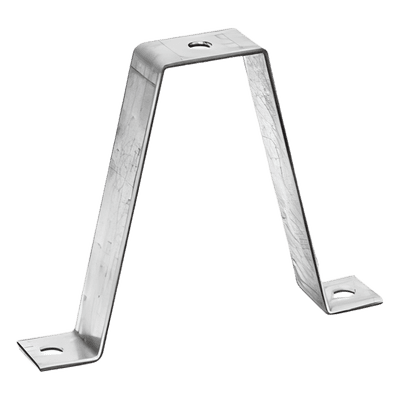 Soporte doble para sujetador universal, ideal para instalación en techo, con acabado Electro Zinc para varilla de 1/4 y 5/16