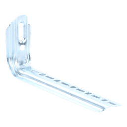 Ménsula omega tipo L inteligente, 310 mm de ancho, con acabado Electro Zinc
