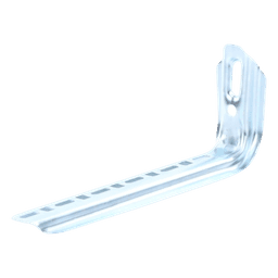 Ménsula omega tipo L inteligente, 310 mm de ancho, con acabado Electro Zinc