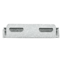 Placa salida a tubo automática para peralte de 66mm y 116mm, con acabado Electro Zinc