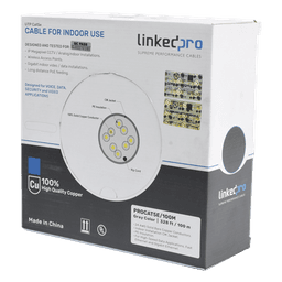 Cable Cat5e de Alto Rendimiento, con Certificaciones ETL, UL, Color Gris, de 100 Metros (328 Pies) para Aplicaciones en CCTV, Redes de Datos. Uso Interior.