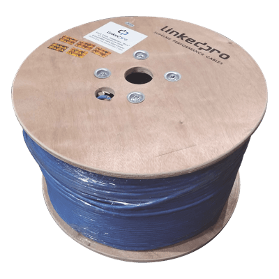 Bobina de 1000 Metros (3280.84 Pies) Cable Cat6+ Calibre 23 Alto Desempeño, ETL, UL, Color Azul, Super Flexible, de 1000 Metros (3280.84 Pies), para Aplicaciones de CCTV, Video HD, y Redes de Datos