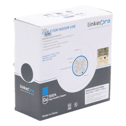 Cable Cat6+ Calibre 23 Alto Rendimiento, ETL, UL, Color Azul, de 100 Metros (328.08 Pies), Super Flexible, para Aplicaciones de CCTV, Video HD, y Redes de Datos.