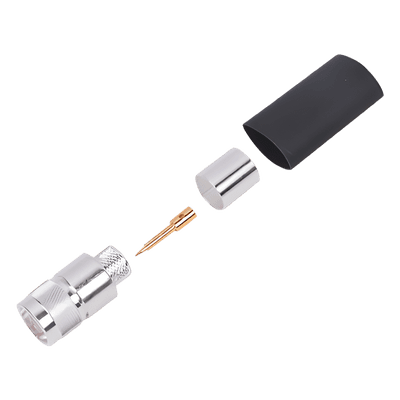 Conector N Macho de Anillo Plegable para LP-600, LMR-600, CNT-600.