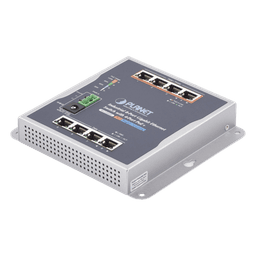 Switch Industrial No Administrable, Múltiple Montaje (Pared, Riel DIN y Magnético), 8 Puertos Gigabit con 4 puertos PoE 802.3at, Hasta 120 W.