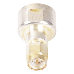 Adaptador UNIDAPT Hembra a SMA Macho, Plata / Oro / Teflón.