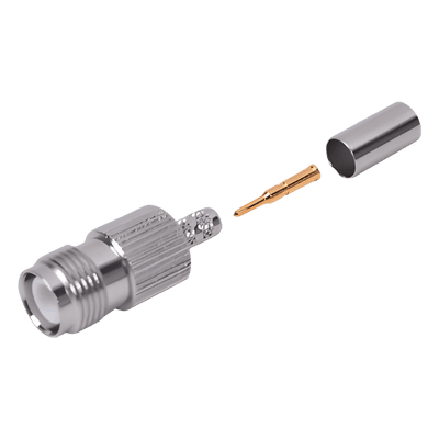 Conector TNC Hembra Inverso para cable RG-142/U.