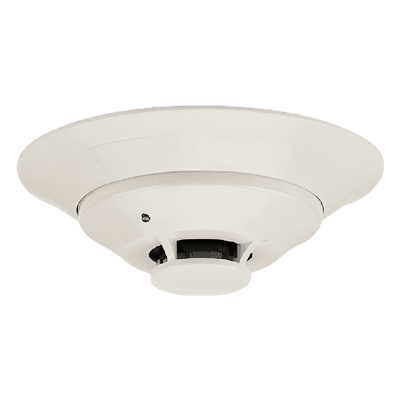 Detector de humo fotoeléctrico para ducto de bajo perfil, montaje colgante, para sistemas de flujo nulo o bajo