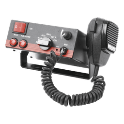 Sirena Vehicular de 100W de Potencia, Con Switch Giratorio de 6 posiciones, Micrófono de Uso Rudo e Interconexión a Radio