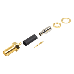 Conector SMA Hembra Inverso / Chasis en D Plano, Anillo Plegable / Cable RG-316 .