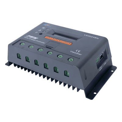 Controlador Solar de Carga y Descarga PWM 12/24V 30A con Display, Parámetros Configurables