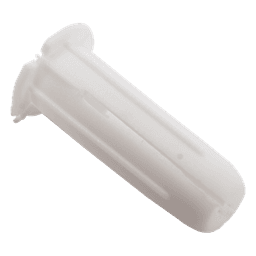 Paquete de 20 taquetes blancos  3/4" y 20 tornillos 8mm x 3/4" (1101-05002)
