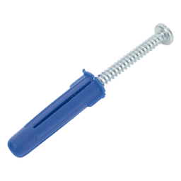 Paquete de 6 taquetes azul 2" y 6 tornillos 12mm x 2" (1105-05002)