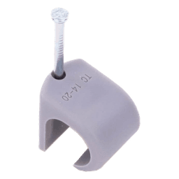 Grapa para cable redondo de 14mm color gris (100pzs) (3105-00100) 