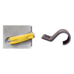 Kit de 12 grapas, 12 taquetes y 12 tornillos para sujetar conductores redondos o tubo en muro (2103-07240) 