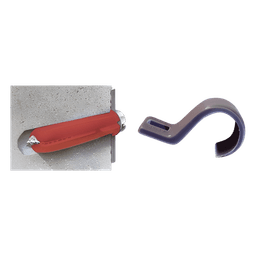 Kit de 8 grapas, 8 taquetes y 8 tornillos para sujetar conductores redondos o tubo en muro (para tubo de 1/2) (2104-07240)