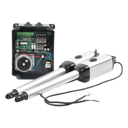 Kit de brazos para automatizar portones vehiculares abatibles de 2 hojas/ 3 Mts / 300 Kg / Uso solo residencial / Compatible con respaldo de energía 