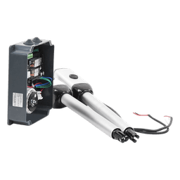 Kit de brazos para automatizar portones vehiculares abatibles de 2 hojas/ 3 Mts / 300 Kg / Uso solo residencial / Compatible con respaldo de energía 