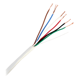 Bobina de 305 Metros (1000 Pies) / 6 x 22 AWG / Cable de Cobre / Tipo CMR / Para Interior / Para Aplicaciones de Control de Accesos / Alarmas de Intrusión / Automatización / Interfonos y TV Porteros