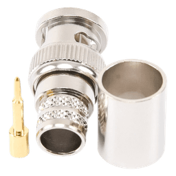  Conector BNC Macho de Anillo Plegable para RG-8/U, LMR-400, 9913, CNT-400, Níquel/ Oro/ Teflón.