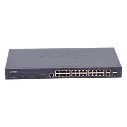 Switch administrable de 24 puertos 10/100TX PoE+ y 2 puertos combo TP/SFP Gigabit