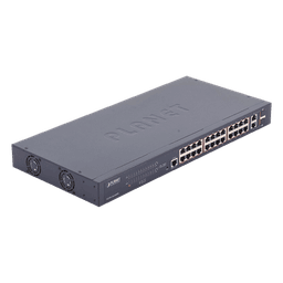 Switch administrable de 24 puertos 10/100TX PoE+ y 2 puertos combo TP/SFP Gigabit