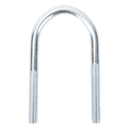 Abrazadera tipo U de 1/2", con acabado Electro Zinc, no incluye tuercas y arandelas 