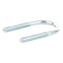 Abrazadera tipo U de 1/2", con acabado Electro Zinc, no incluye tuercas y arandelas 