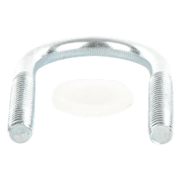 Abrazadera tipo U de 1/2", con acabado Electro Zinc, no incluye tuercas y arandelas 