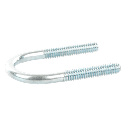 Abrazadera tipo U de 1/2", con acabado Electro Zinc, no incluye tuercas y arandelas 