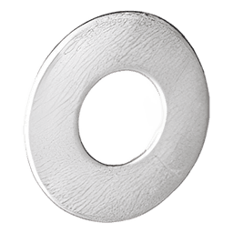 Arandela plana galvanizada de 1/4", acabado Electro Zinc