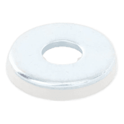 Arandela plana galvanizada de 1/4", acabado Electro Zinc