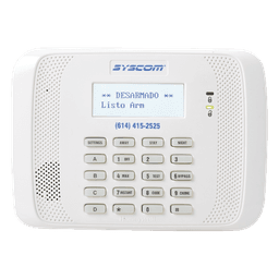 Teclado alfanumérico direccionable con receptor inalámbrico integrado, compatible con transmisores de la serie 5800