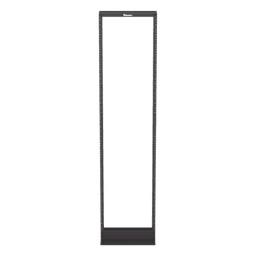 Rack de Dos Postes Estándar de 19 in, Rieles Numerados y Roscados #12-24, Fabricado en Aluminio, 45 Unidades de Rack, Color Negro