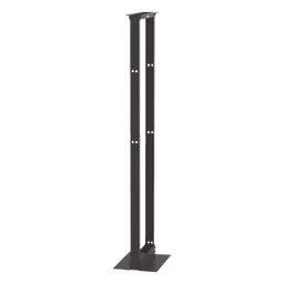 Rack de Dos Postes Estándar de 19 in, Rieles Numerados y Roscados #12-24, Fabricado en Aluminio, 45 Unidades de Rack, Color Negro